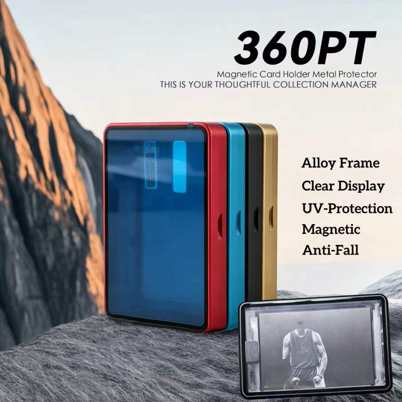 Graded Card Display - Kotak Display Kartu Magnetik dari Aluminium