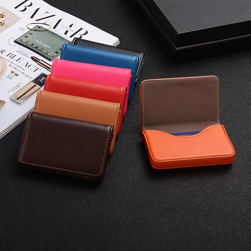 Card Top Loader - 2026 Tempat Kartu Nama Kulit PU