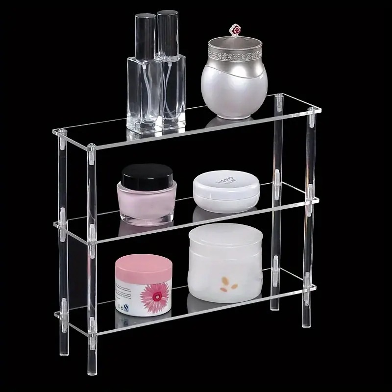 Pop Display Shelf - Penyangga Akrilik Vertikal, Organizer Parfum, Rak
