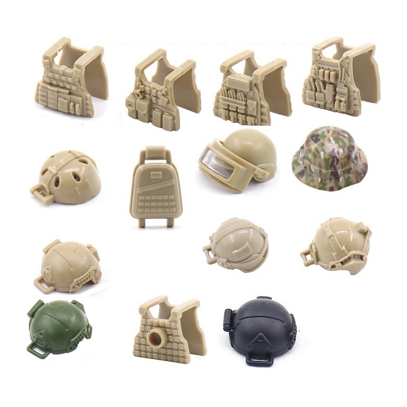 Lego Minifigure Holder - Helm tentara taktis anak-anak, 5 buah