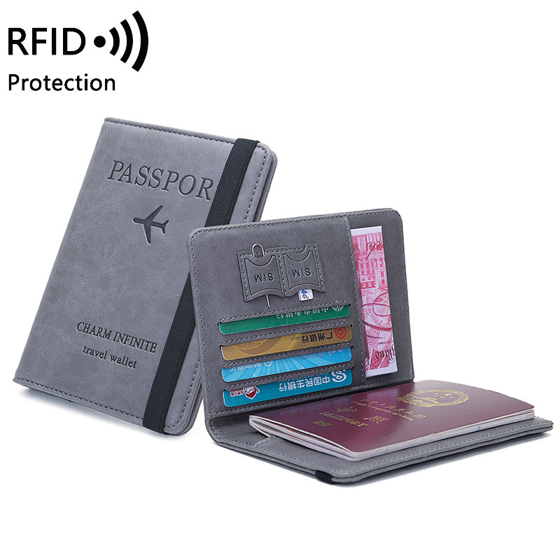 Card Top Loader - Tempat Paspor Kulit PU Uniseks -