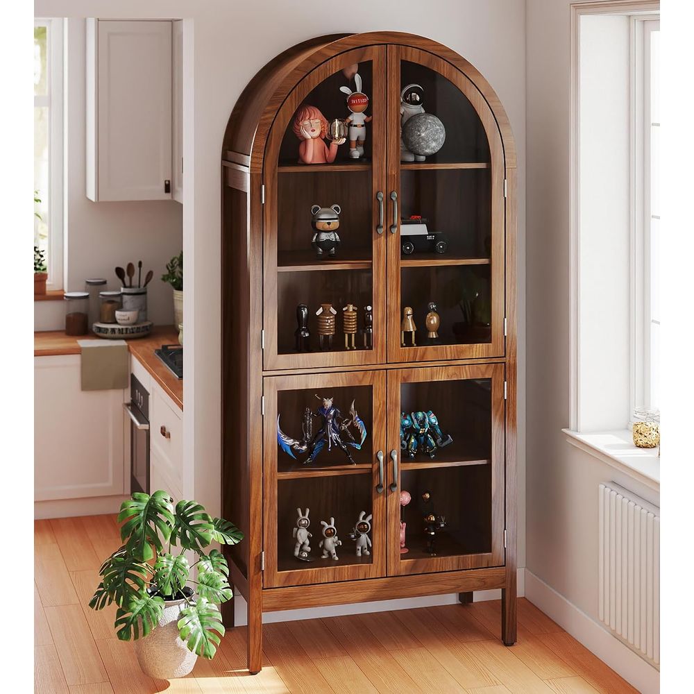 Display Case Acrylic - Lemari pajangan akrilik walnut tinggi 70,9