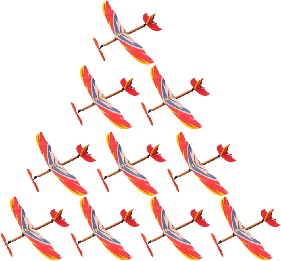 Model Airplane Plastic - 5/10 buah karet gelang bertenaga Model