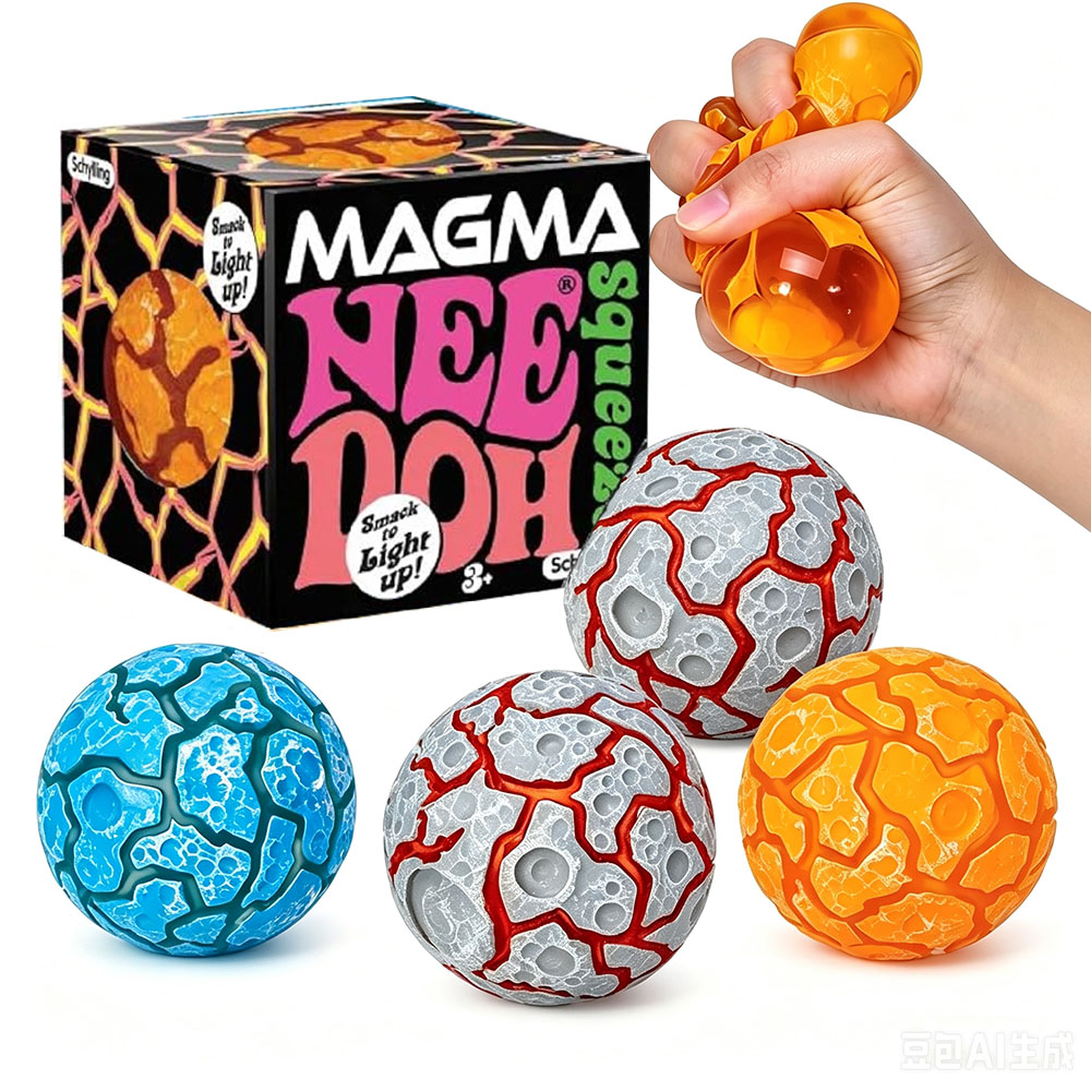 Fidget Cube Original - Produk Baru NeeDoh Glitter Magma Ball