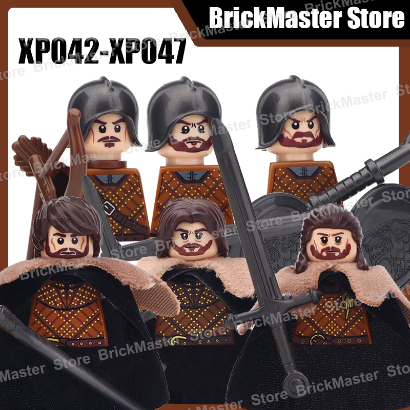 Lego Minifigure Holder - MOC Abad Pertengahan Militer Ksatria Prajurit
