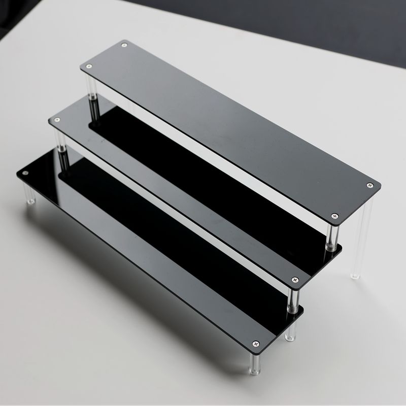 Pop Display Shelf - Rak Pajangan Akrilik Hitam Berdiri untuk