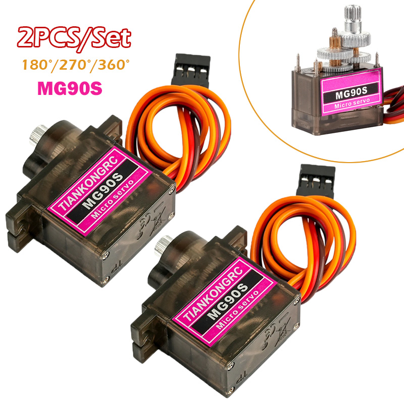 2 Buah MG90S Motor Servo Digit - Model Airplane Plastic ulasan dan harga