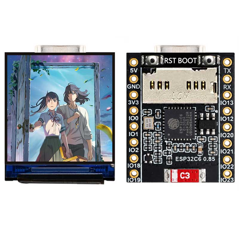 ESP32 C6 0.85 Inci 128X128 Lay - Graded Card Display ulasan dan harga