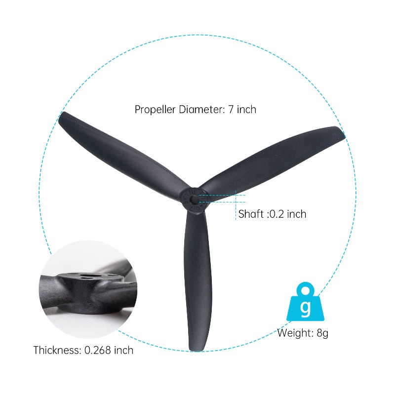 7X4X3 7040 Propeller Bilah 7-I - Model Airplane Plastic ulasan dan harga