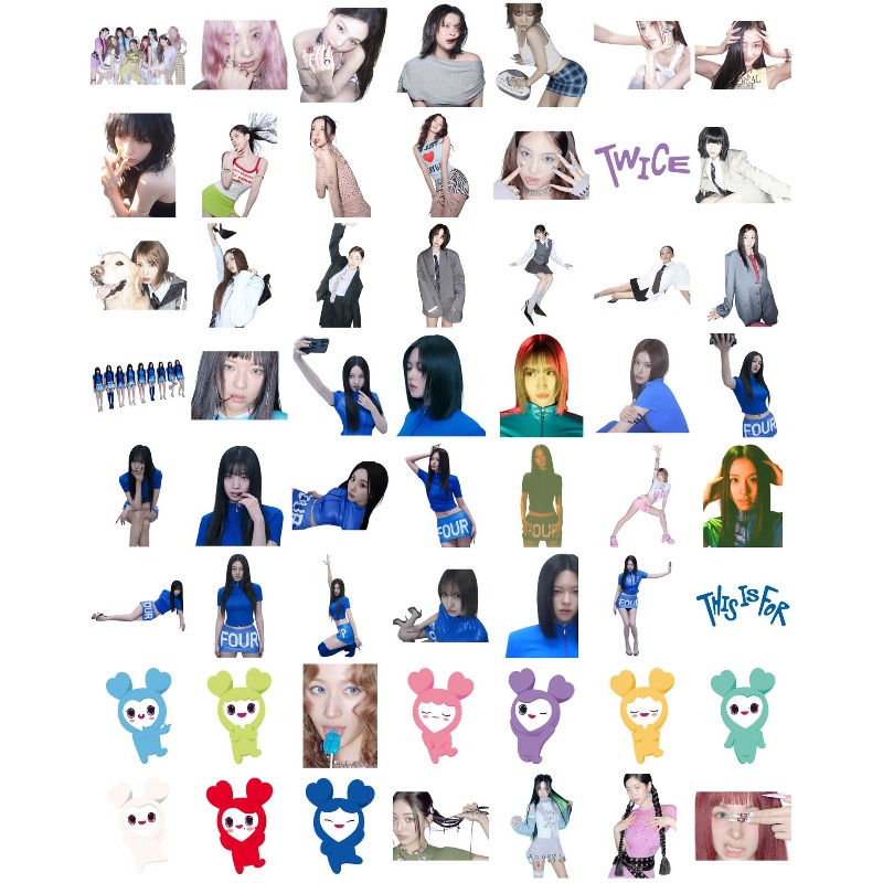 56PCS Stiker Grafiti Karakter  - Vinyl Figure Blank ulasan dan harga