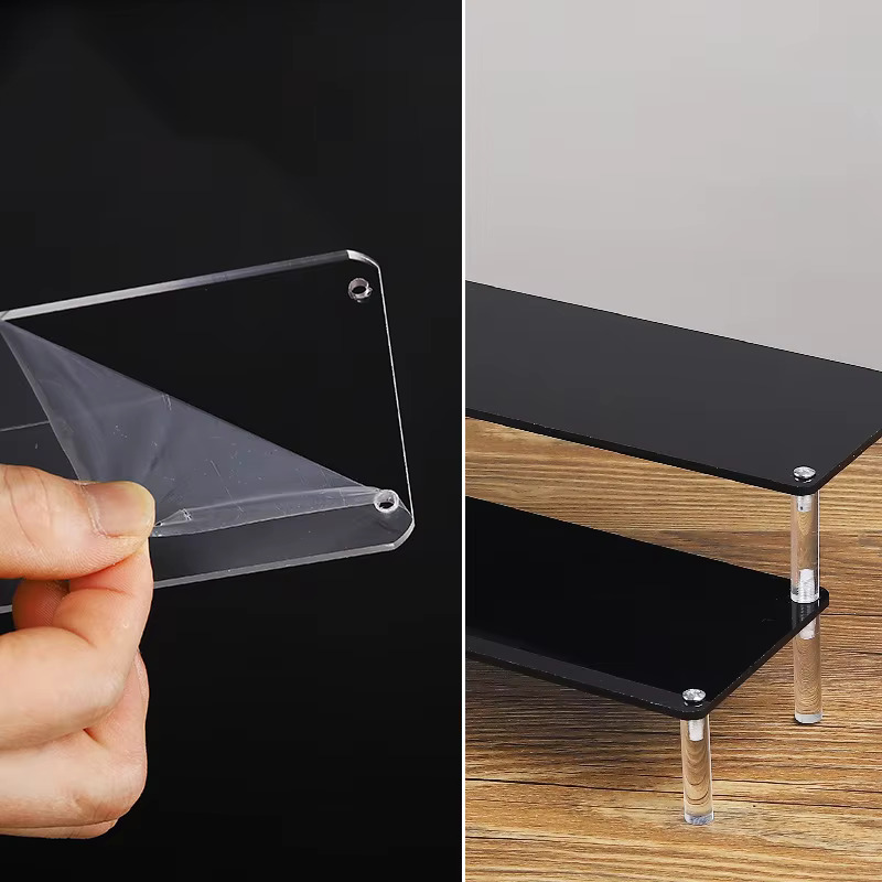 Rak Pajangan Akrilik Hitam Ber - Pop Display Shelf ulasan dan harga