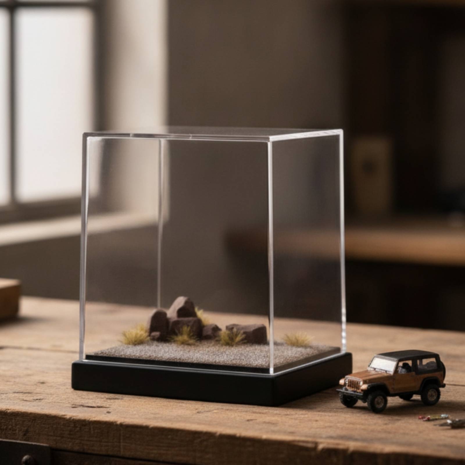Alas Diorama dengan Penutup Ak - Display Case Acrylic ulasan dan harga